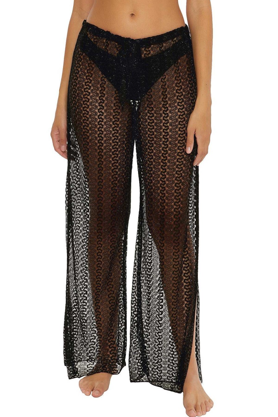 Swim Collections ROBERTO COLLINA | Golden Crochet Pant Black